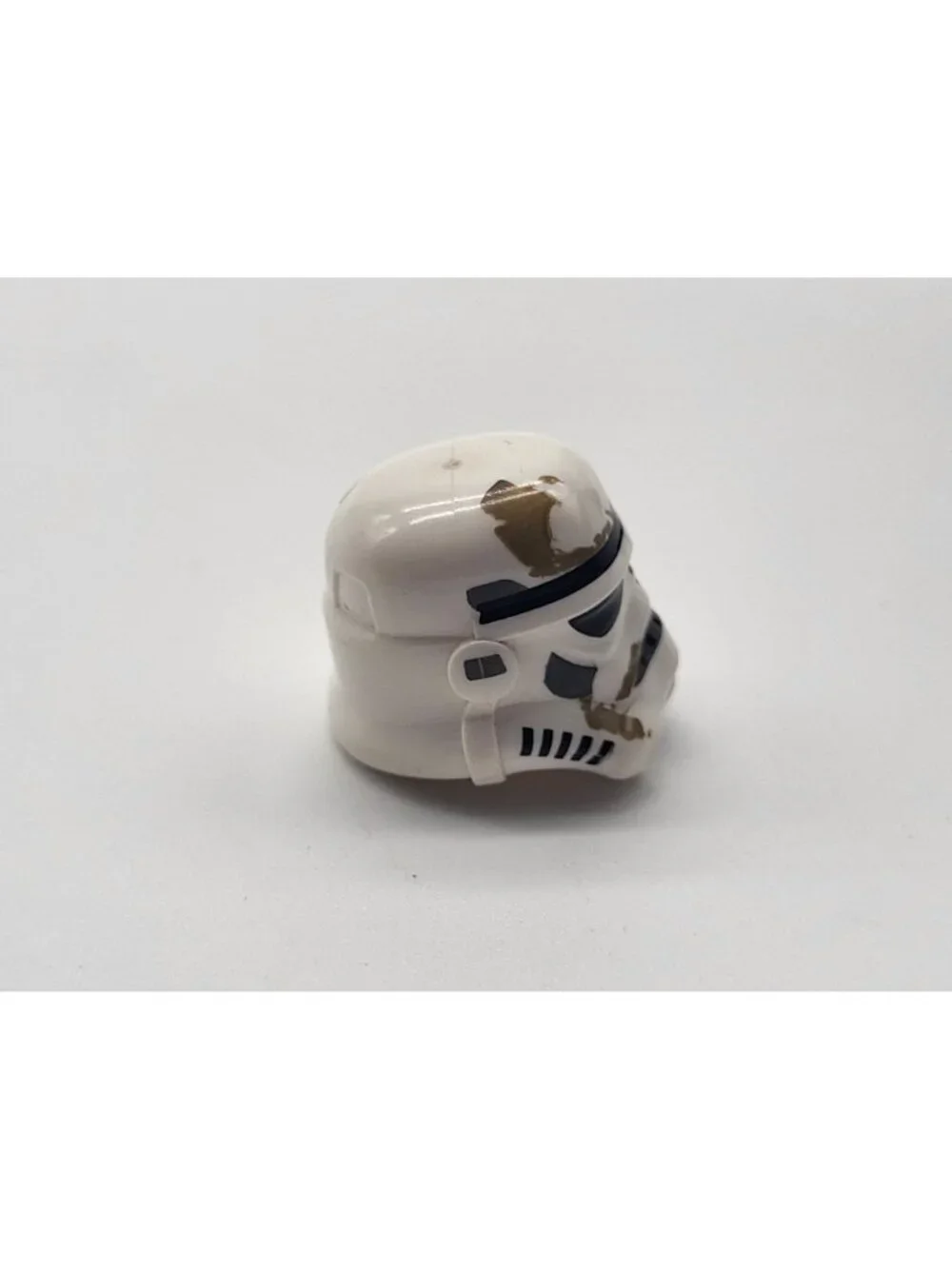 Lego Star Wars Stormtrooper Helmet Headgear 2 Chin Holes Dirt Stains Sandtrooper